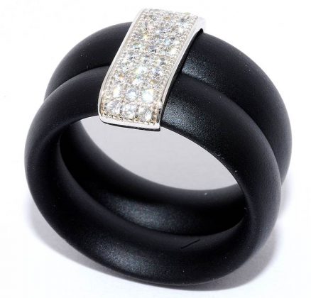 Sterling Silver Jewellery rubber, Cubic zirconia Ring