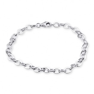 Silver Plain Charm Bracelet 4.5mm