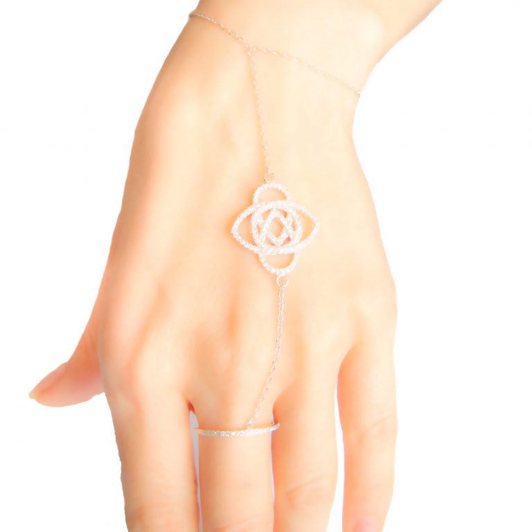 Cubic Zirconia Bracelet-Ring