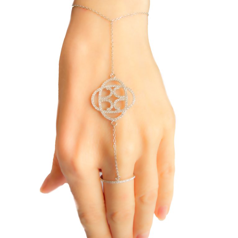 Cubic Zirconia Bracelet-Ring