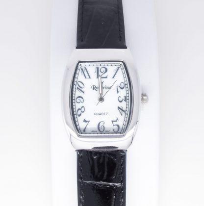Sterling Silver Leather, Mother of pearl Watch