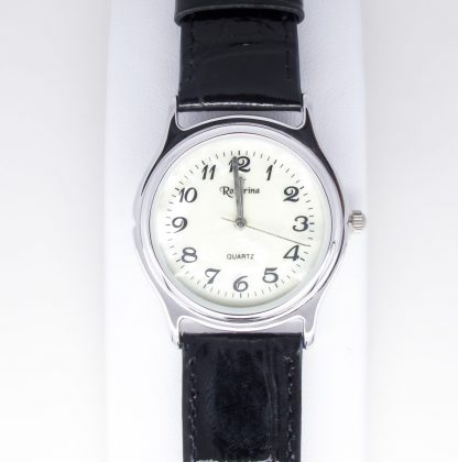 Sterling Silver Leather, Mother of pearl Watch