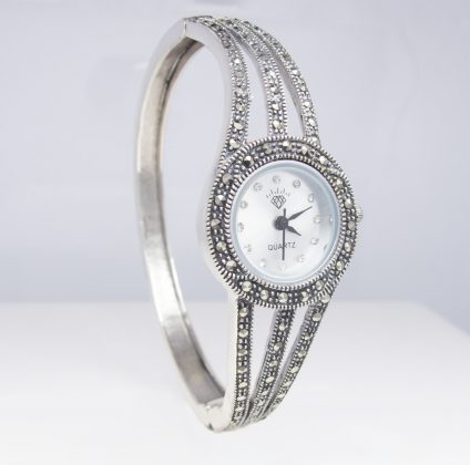 Sterling Silver Marcasite Watch
